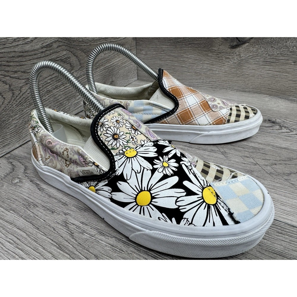 VANS Meadow Patchwork Floral Men's size 5 Womens 6.5 Classic Slip On Skate Shoes